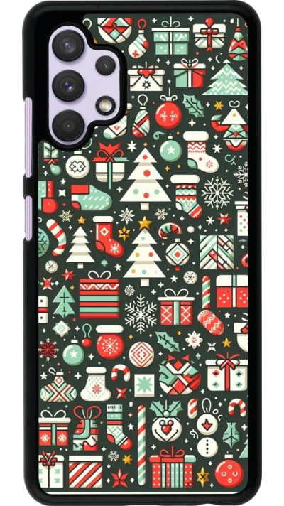 Samsung Galaxy A32 Case Hülle - Weihnachten 2023 Flachmuster