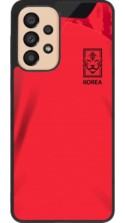 Samsung Galaxy A33 5G Case Hülle - Silikon schwarz Südkorea 2022 personalisierbares Fussballtrikot