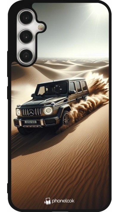 Samsung Galaxy A34 5G Case Hülle - Silikon schwarz Mercedes G Drift Wueste