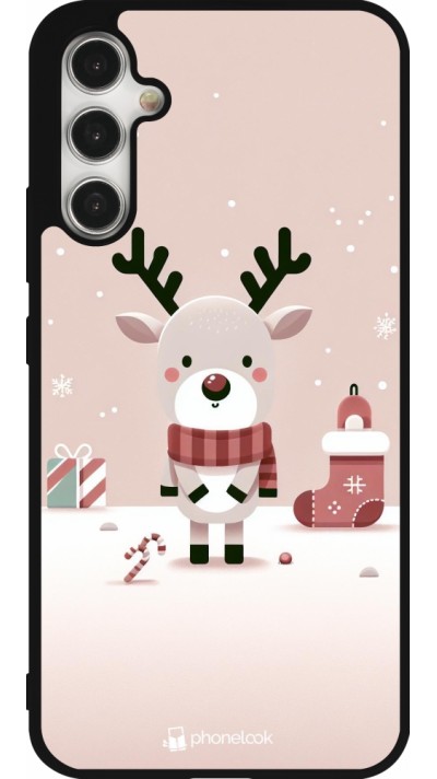 Samsung Galaxy A34 5G Case Hülle - Silikon schwarz Weihnachten 2023 Choupinette Rentier