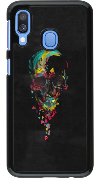 Samsung Galaxy A40 Case Hülle - Halloween 22 colored skull