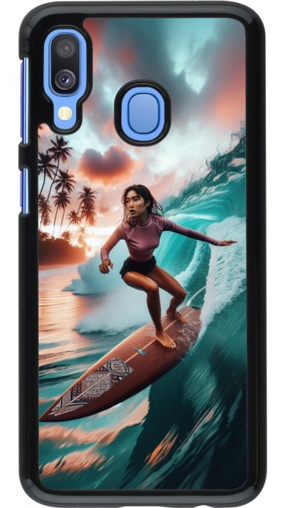 Samsung Galaxy A40 Case Hülle - Surferin aus Bali