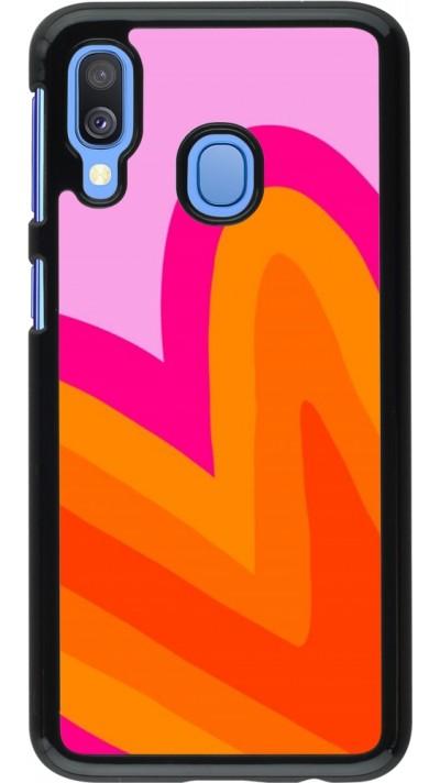 Samsung Galaxy A40 Case Hülle - Valentine 2024 heart gradient