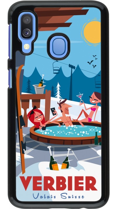 Samsung Galaxy A40 Case Hülle - Verbier Mountain Jacuzzi