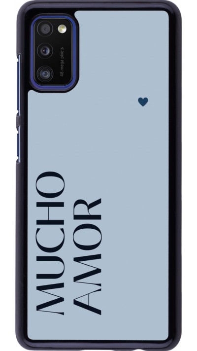 Samsung Galaxy A41 Case Hülle - Valentine 2024 mucho amor azul