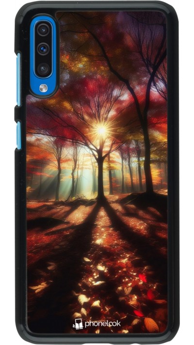 Samsung Galaxy A50 Case Hülle - Herbstlicher goldener Glanz