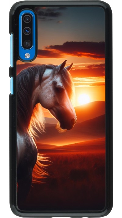 Samsung Galaxy A50 Case Hülle - Majestätischer Sonnenuntergang Pferd