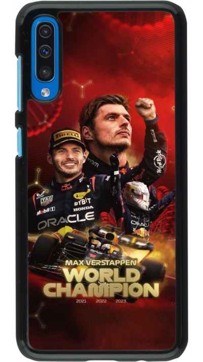 Samsung Galaxy A50 Case Hülle - Max Verstappen Champion 2023