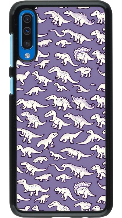 Samsung Galaxy A50 Case Hülle - Mini-Dino-Muster violett