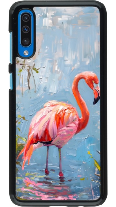 Samsung Galaxy A50 Case Hülle - Paint Flamingo