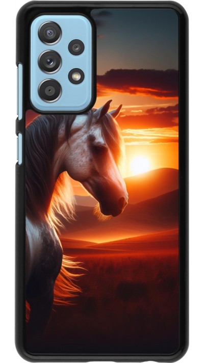 Samsung Galaxy A52 Case Hülle - Majestätischer Sonnenuntergang Pferd