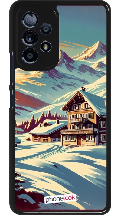 Samsung Galaxy A53 5G Case Hülle - Chalet Berg verschneit