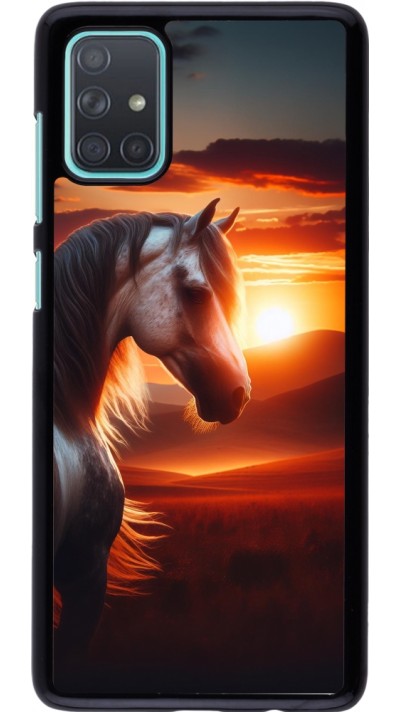 Samsung Galaxy A71 Case Hülle - Majestätischer Sonnenuntergang Pferd