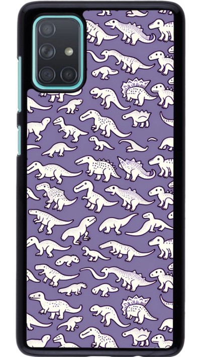 Samsung Galaxy A71 Case Hülle - Mini-Dino-Muster violett