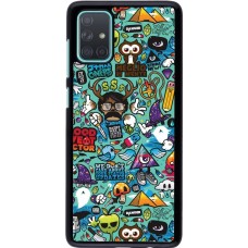 Samsung Galaxy A71 Case Hülle - Mixed Cartoons Turquoise