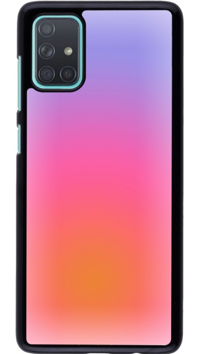 Samsung Galaxy A71 Case Hülle - Orange Pink Blue Gradient