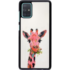 Samsung Galaxy A71 Case Hülle - Pink Girafe Paint