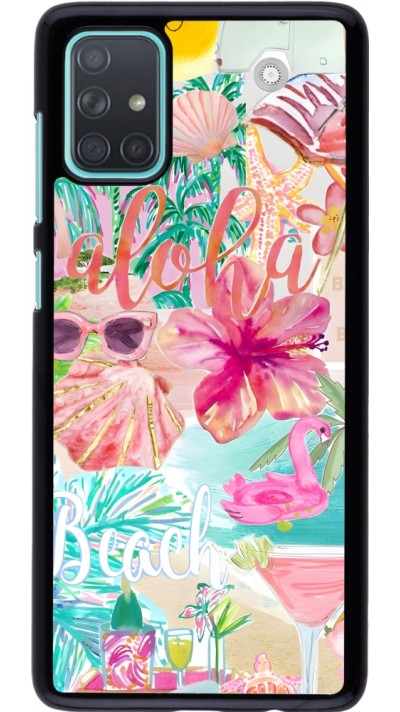 Samsung Galaxy A71 Case Hülle - Preppy Collage Aloha