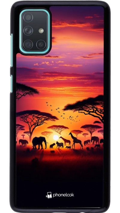 Samsung Galaxy A71 Case Hülle - Safari Sonnenuntergang Wildtiere