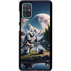 Samsung Galaxy A71 Case Hülle - Samurai Katana Mond