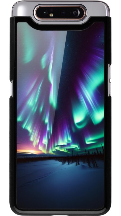 Samsung Galaxy A80 Case Hülle - Funkelndes Nordlicht