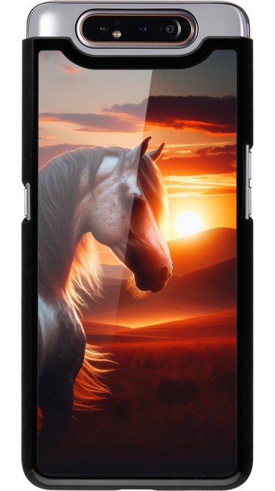 Samsung Galaxy A80 Case Hülle - Majestätischer Sonnenuntergang Pferd