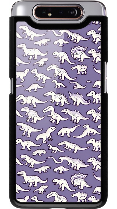 Samsung Galaxy A80 Case Hülle - Mini-Dino-Muster violett