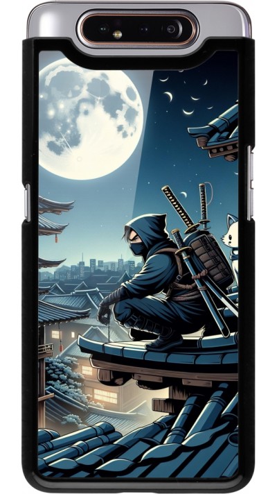 Samsung Galaxy A80 Case Hülle - Ninja unter dem Mond