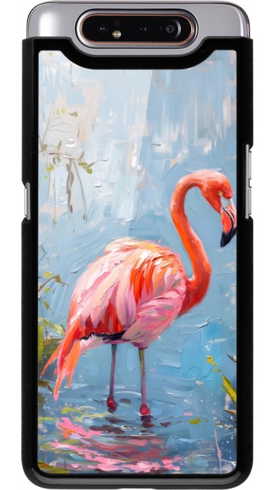 Samsung Galaxy A80 Case Hülle - Paint Flamingo