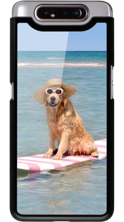 Samsung Galaxy A80 Case Hülle - Summer Dog on Paddle