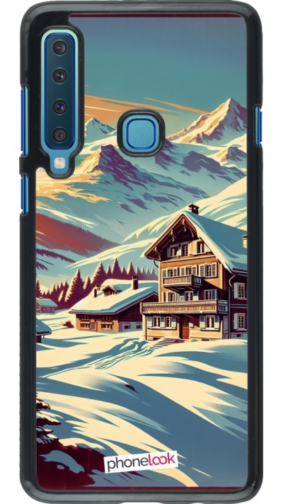 Samsung Galaxy A9 Case Hülle - Chalet Berg verschneit