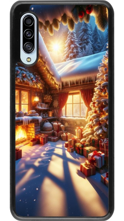 Samsung Galaxy A90 5G Case Hülle - Weihnachten Chalet Feerie