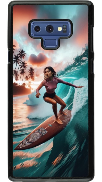 Samsung Galaxy Note9 Case Hülle - Surferin aus Bali