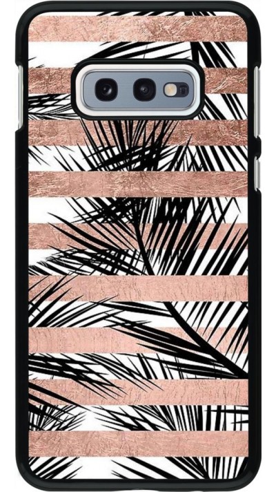 Hülle Samsung Galaxy S10e - Palm trees gold stripes