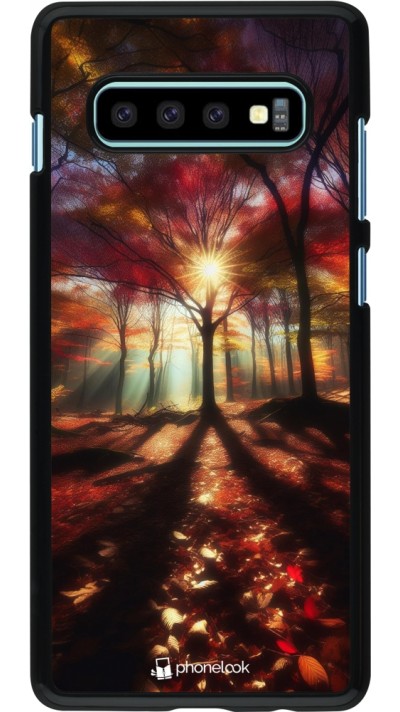 Samsung Galaxy S10+ Case Hülle - Herbstlicher goldener Glanz