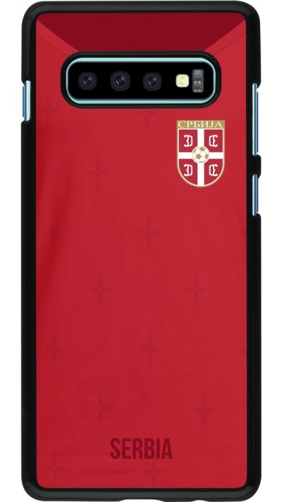 Samsung Galaxy S10+ Case Hülle - Serbien 2022 personalisierbares Fussballtrikot