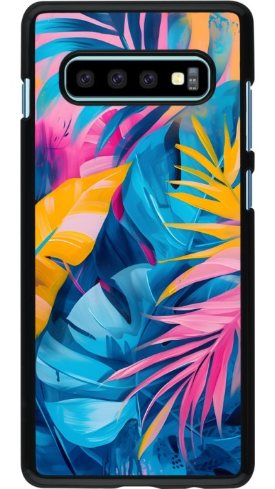 Samsung Galaxy S10+ Case Hülle - Palms Blue