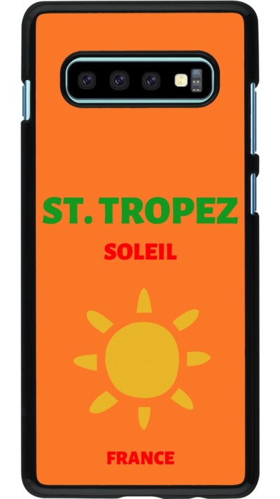 Samsung Galaxy S10+ Case Hülle - Pop Summer Destination St-Tropez