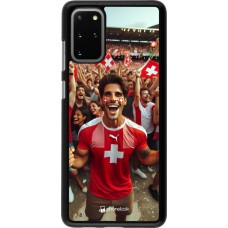 Samsung Galaxy S20+ Case Hülle - Schweizer Fan Euro 2024