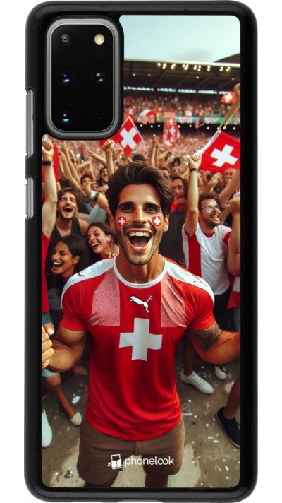 Samsung Galaxy S20+ Case Hülle - Schweizer Fan Euro 2024