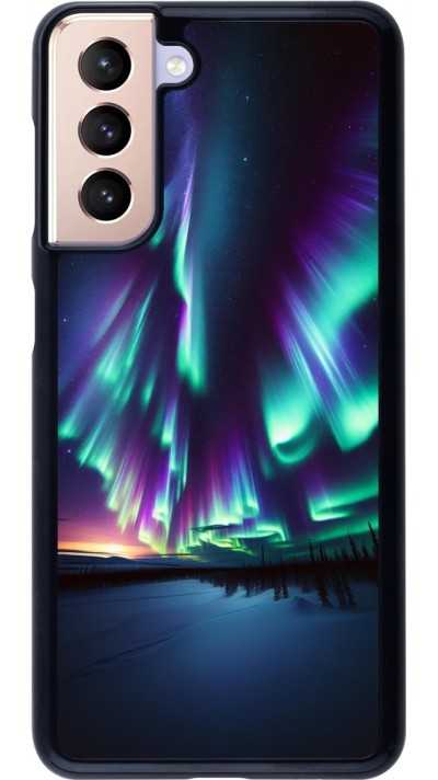 Samsung Galaxy S21 5G Case Hülle - Funkelndes Nordlicht