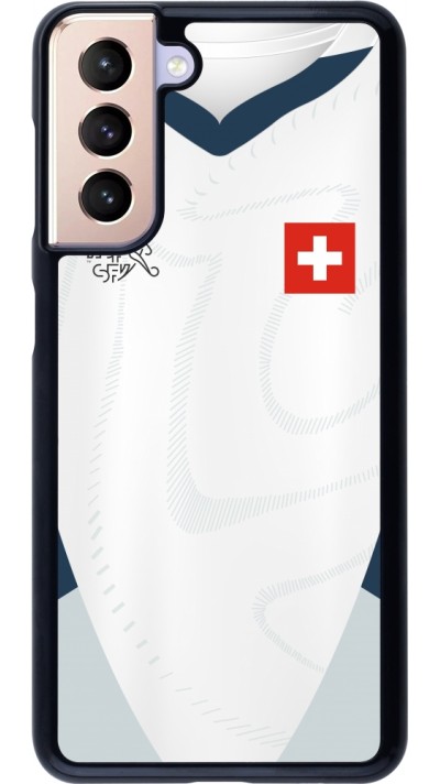 Samsung Galaxy S21 5G Case Hülle - Schweiz Away personalisierbares Fussballtrikot