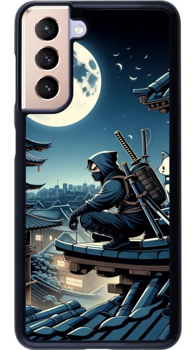 Samsung Galaxy S21 5G Case Hülle - Ninja unter dem Mond