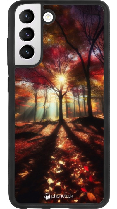 Samsung Galaxy S21 FE 5G Case Hülle - Silikon schwarz Herbstlicher goldener Glanz