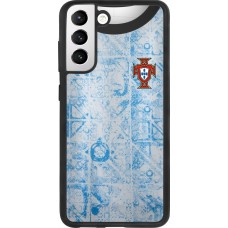 Samsung Galaxy S21 FE 5G Case Hülle - Silikon schwarz Portugal Away personalisierbares Fussballtrikot