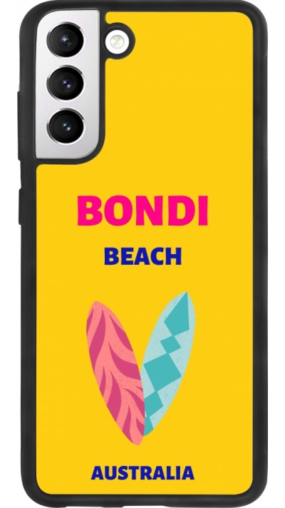 Samsung Galaxy S21 FE 5G Case Hülle - Silikon schwarz Pop Summer Destination Bondi