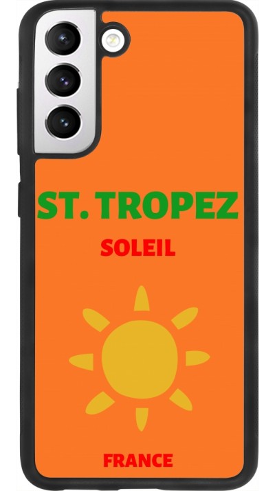 Samsung Galaxy S21 FE 5G Case Hülle - Silikon schwarz Pop Summer Destination St-Tropez