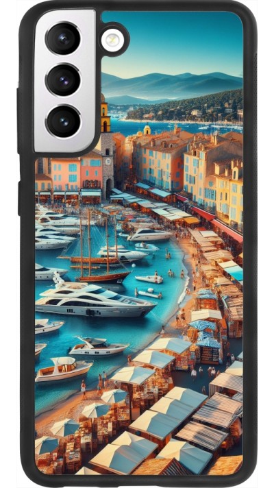 Samsung Galaxy S21 FE 5G Case Hülle - Silikon schwarz Saint-Tropez Strand