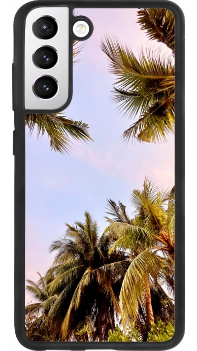 Samsung Galaxy S21 FE 5G Case Hülle - Silikon schwarz Summer 2023 palm tree vibe