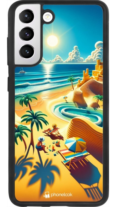 Samsung Galaxy S21 FE 5G Case Hülle - Silikon schwarz Sonnenuntergang Brise